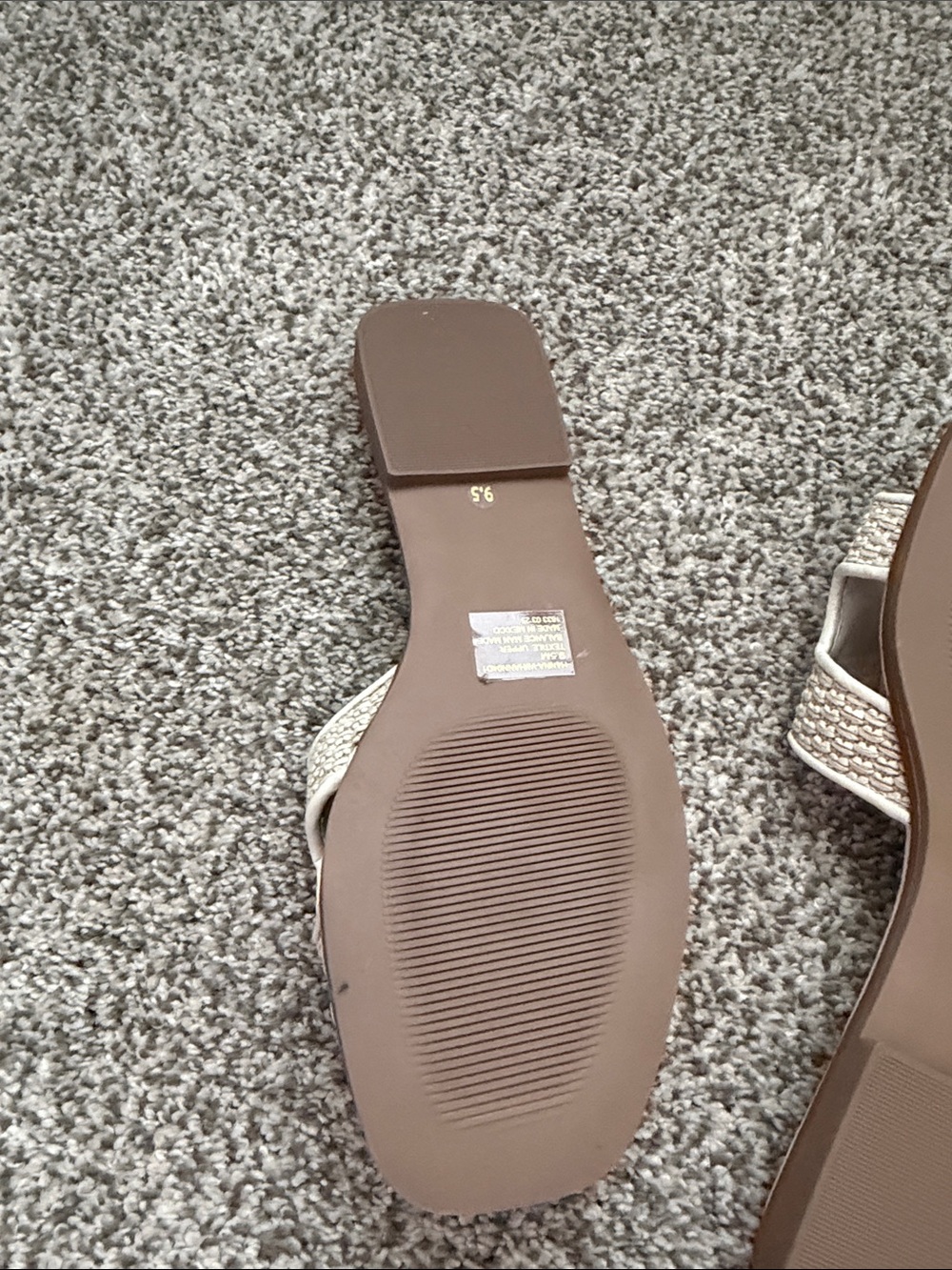 STEVEN New York Cream Beige Woven Slide Mules size 9 1/2 - Picture 6 of 6
